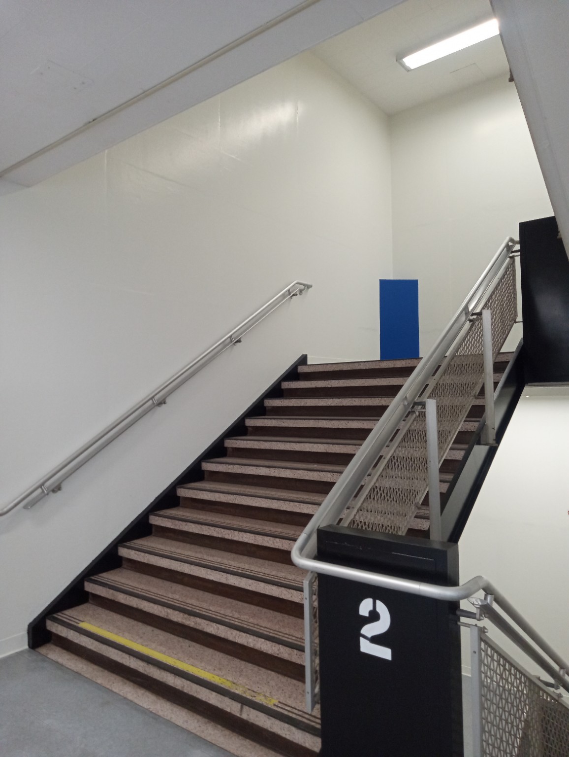 Finished institutional stairwell