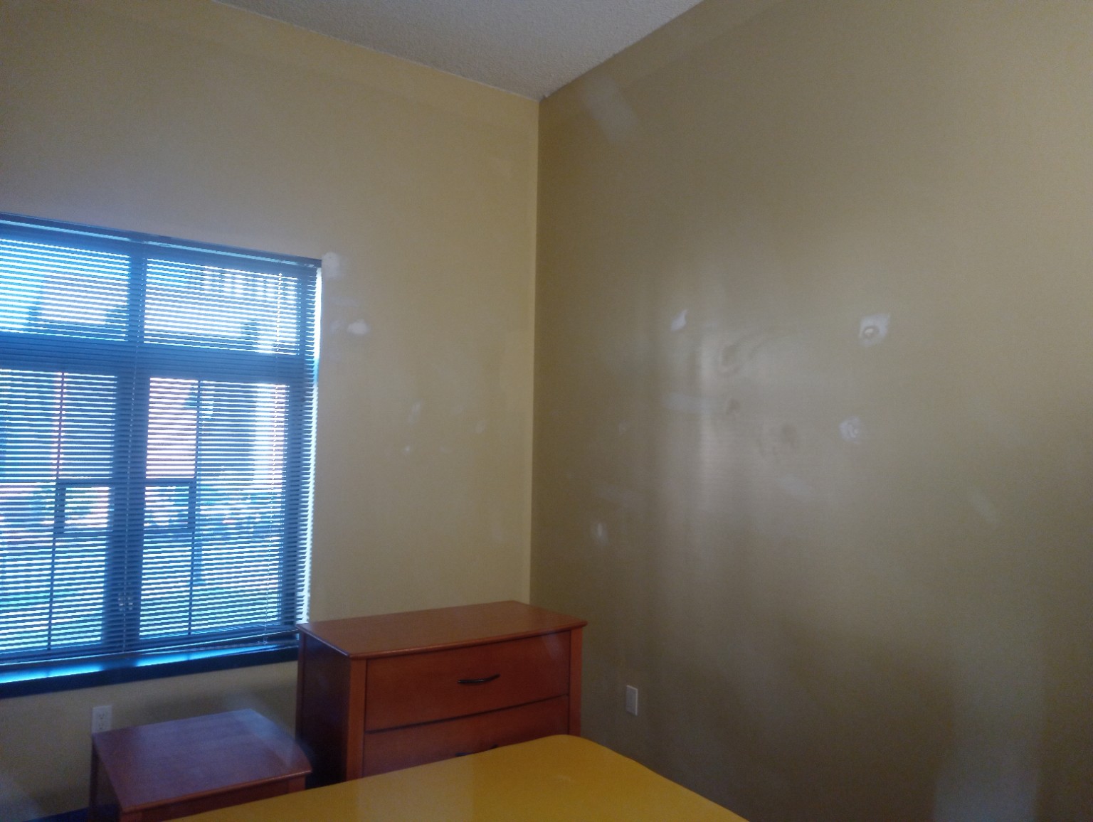 Wall repair preparation during a room turnover